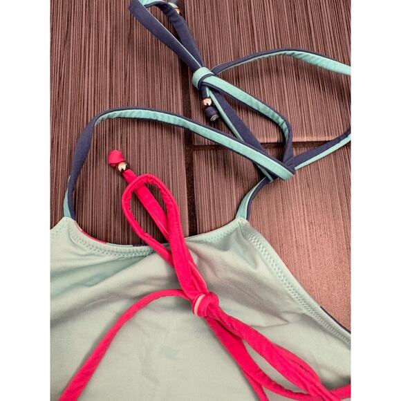 Vineyard Vines Reversible Stripe Pink Blue Bikini 2 Piece Swimsuit Womans SZ XXS - Picture 7 of 7